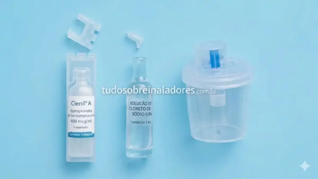 Inalação com Clenil A e soro fisiológico: Como fazer corretamente 2 Inalação com Clenil A e soro fisiológico: Como fazer corretamente